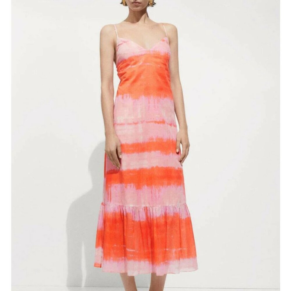 👗Mango Day Dress NWT - Pink/Orange, 8